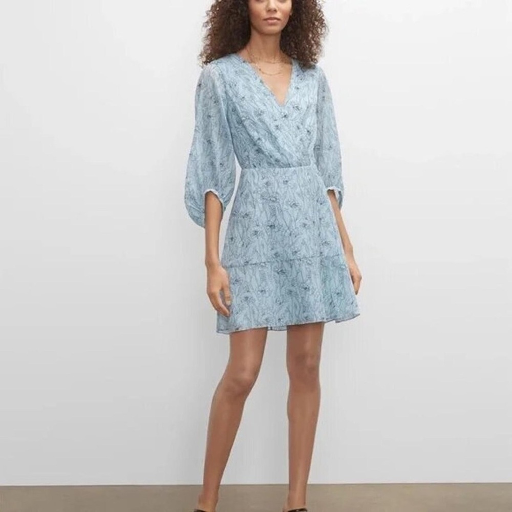 Club Monaco Blue Wrap Sundress